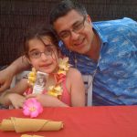 Sandeep and his daughter on vacation on the Big Island in Hawaii in April 2012.